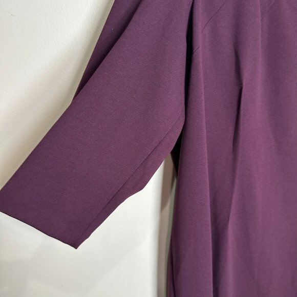 Calvin Klein 3/4 Sleeve Sheath Dress Size 22W Wine Church Event - Picture 4 of 7